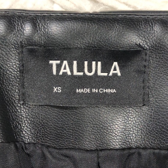 Aritzia Talula Faux Leather Black Zipper Front Mini Skirt - Picture 2 of 12